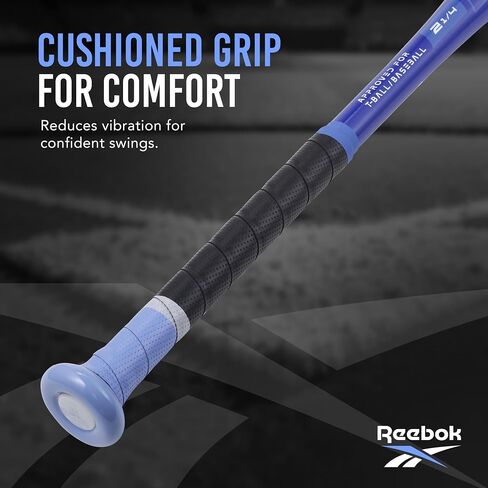 Reebok - T Ball Bat, 26-Inch Aluminum Bat for Kids & Youth, Baseball Bat for Practice, Training, and Beginners (Blue) in Saudi Arabia