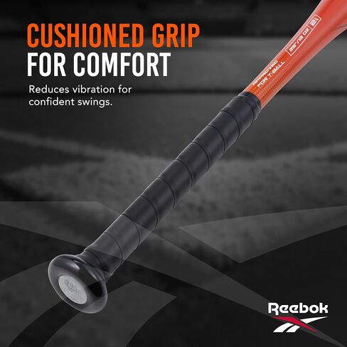 Reebok - T Ball Bat, 25-Inch Aluminum Bat for Kids & Youth, Baseball Bat for Practice, Training, and Beginners (Orange) in Saudi Arabia