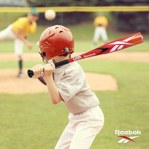 Reebok - T Ball Bat, 25-Inch Aluminum Bat for Kids & Youth, Baseball Bat for Practice, Training, and Beginners (Red) in Saudi Arabia