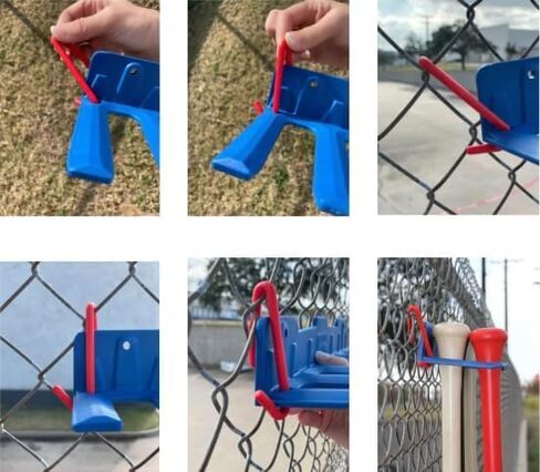 حامل مضرب البيسبول/الكرة اللينة - يحمل 12 مضربًا في الداخل أو الخارج، أزرق in Kuwait