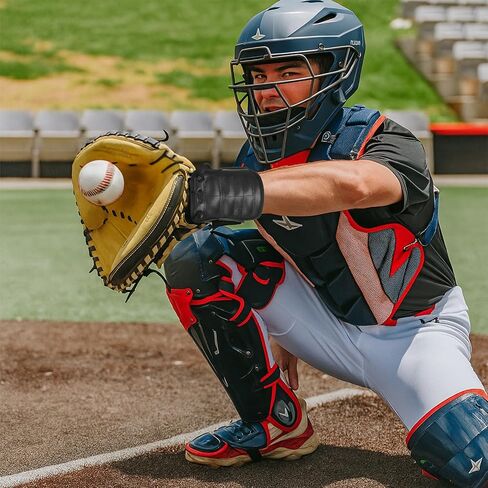Soulchen Baseball Wrist Guard with Strap Leather Protective Shield for Right and Left Hand Catchers Mitt for Adult Baseball Accessory Supplies in Saudi Arabia
