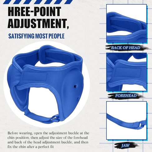 Wrestling Headgear for Kids Youth with Protective Knee Pads Soft Grappling Headgear Wrestling Ear Protection Thick Sponge Anti Slip Knee Sleeve for Sparring Brazilian Jiu Jitsu in Saudi Arabia