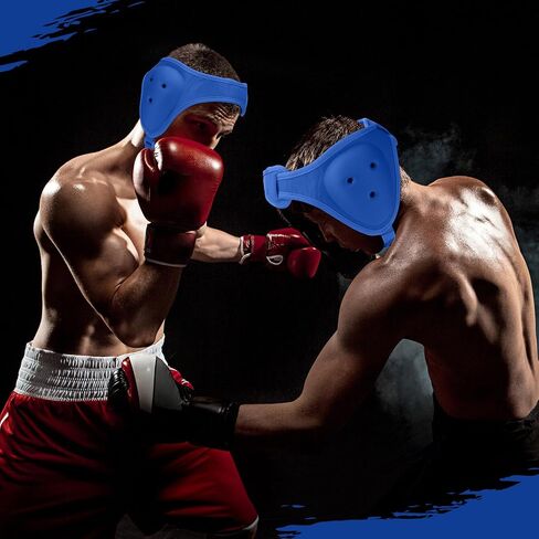 Wrestling Headgear for Kids Youth with Protective Knee Pads Soft Grappling Headgear Wrestling Ear Protection Thick Sponge Anti Slip Knee Sleeve for Sparring Brazilian Jiu Jitsu in Saudi Arabia