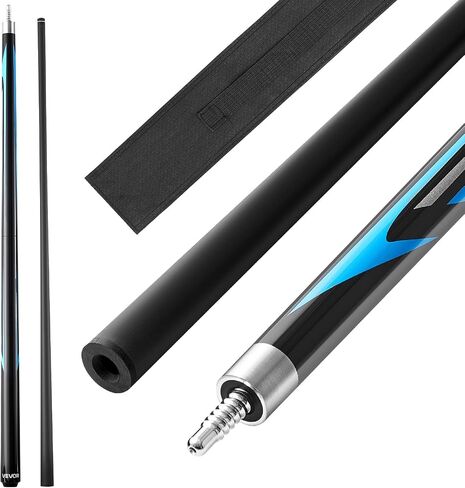 VEVOR Pool Cue، قطعة واحدة من عصا استراحة القفز، 58 بوصة و19.5 أونصة عصا حمام السباحة، عصا كسر مع عمود من ألياف الكربون وعقب عصا القيقب، فواصل ضارب ثقيلة قفز البلياردو للبالغين، المنزل، المكتب in Saudi Arabia