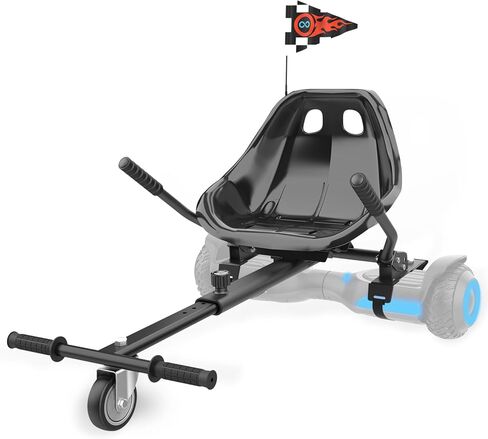 ملحق مقعد Go Kart للسكوتر ذاتي التوازن - إطار قابل للتعديل يناسب ألواح التوازن مقاس 6.5 بوصات و8 بوصات و10 بوصات، سهل التركيب، قيادة آمنة وممتعة للأطفال والكبار، مثالي للهدايا in Kuwait