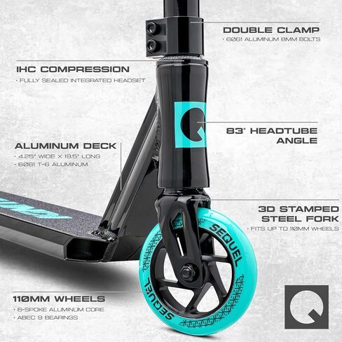 سكوتر Sequel Ignite Stunt Scooter، سكوتر Pro Complete Trick للأطفال بعمر 8 سنوات فما فوق، سكوتر Skatepark BMX للمبتدئين in Saudi Arabia