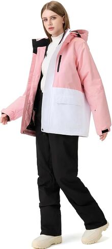 Women's Ski Jackets and Bib Pants Set Windproof Waterproof Insulated Snowsuit in Saudi Arabia