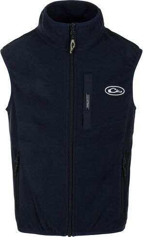 Drake Waterfowl Youths' Unisex Camp Fleece DY1080 Hunting Casual Anti-Pilling Moisture Wicking Zip Front Vest with Pockets in Saudi Arabia