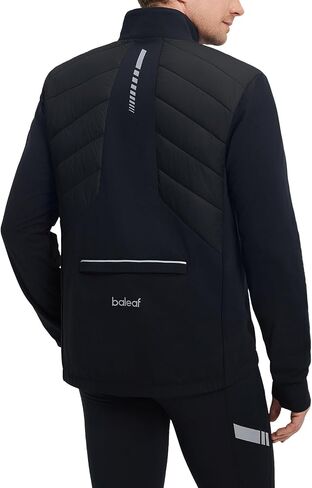 baleaf Men's Cycling Jacket Puffer Lightweight Coat Windproof Warm Winter 5 Pockets Packable Running Hiking in Saudi Arabia