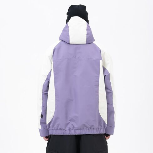 SNOWVERB Mens Snowboard Baggy Anorak Half-zipper Snow Jackets Camo Leopard Waterproof Mountain Ski Coats with Hood in Saudi Arabia