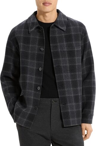 Theory Men's WP Overshirt in New Divide Check in Saudi Arabia