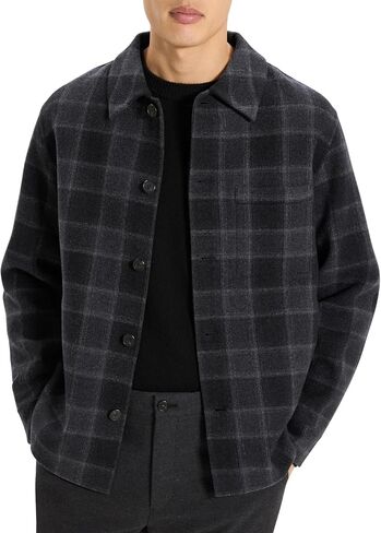 Theory Men's WP Overshirt in New Divide Check in Saudi Arabia