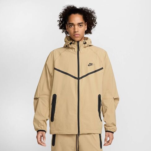 Nike Tech Men's Woven Jacket (Parachute Beige/Parachute Beige/Black, HM7151-297) Size Small in Saudi Arabia