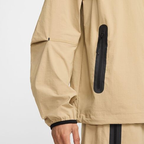 Nike Tech Men's Woven Jacket (Parachute Beige/Parachute Beige/Black, HM7151-297) Size Small in Saudi Arabia