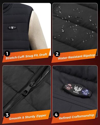 Heated Vest for Men, Mens Vest with 16000mAh Battery Pack Included for Camping/Ski/Working in Saudi Arabia