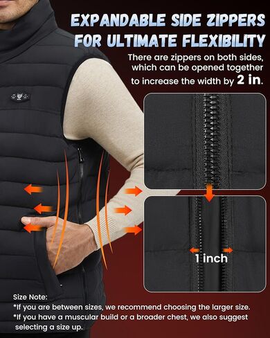 Heated Vest for Men, Mens Vest with 16000mAh Battery Pack Included for Camping/Ski/Working in Saudi Arabia