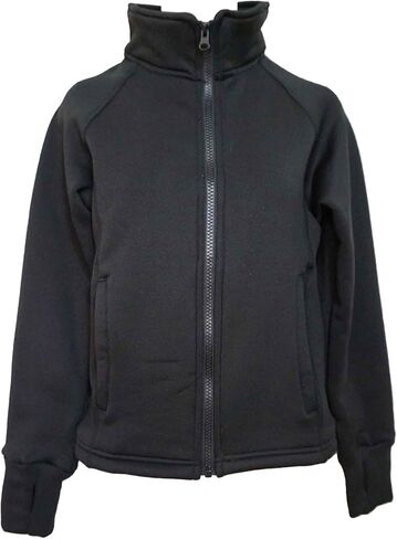 Victoria's Challenge Ice Skating Jacket for Girls Warm Fleece Semi Fitted Jackets Women Black Skate Jacket in Saudi Arabia