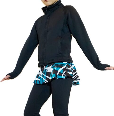 Victoria's Challenge Ice Skating Jacket for Girls Warm Fleece Semi Fitted Jackets Women Black Skate Jacket in Saudi Arabia
