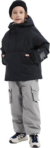 Kids Boys Girls Ski Snow Anorak Jacket Waterproof Windproof Warm Snowboarding Outwear Winter Zipper Hooded Coat in Saudi Arabia