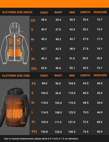 Heated Jackets for Women, Heated Jacket with 12V 20000mAh Battery Pack, 6 Heating Zones, Black in Saudi Arabia