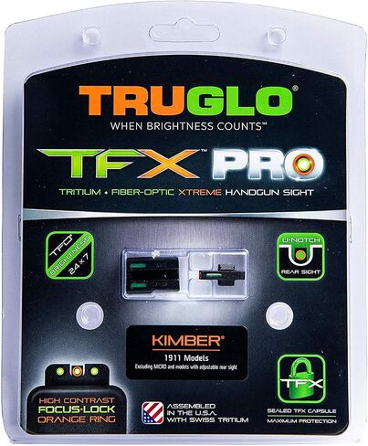 Truglo TFX PRO مسدس البصر، متوهجة مقاومة للصدمات التريتيوم والألياف البصرية للرؤية الليلية للمسدسات، مدمجة، متينة، وخالية من العوائق in Kuwait
