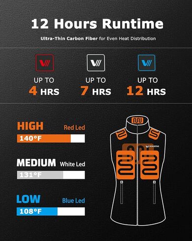Venustas Women's Fleece Heated Vest with Battery, Up to 20 Hours Runtime, Insulated Electric Coat in Kuwait