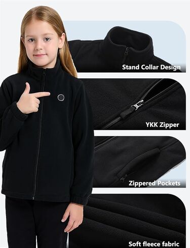 Kids Heated Fleece Jacket, USB Electric Heating Coat for Boys and Girls with 4 Heating Zones (Battery Not Included) in Saudi Arabia