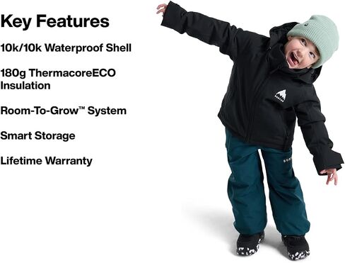 Burton Toddlers’ Hillslope 2-Layer Insulated Jacket – Waterproof Winter Coat with Room to Grow System – Wildcat Floral, 5 in Saudi Arabia