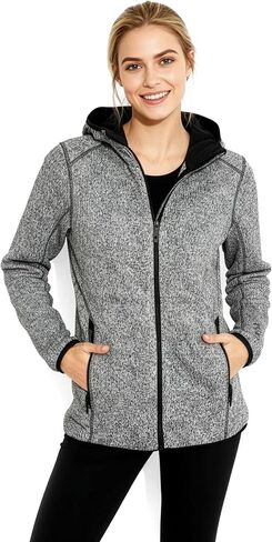 Roxy womens Knit Jersey Bonded Fleece Jacket – Full Zip, Soft Interior, Adjustable Hem in Saudi Arabia