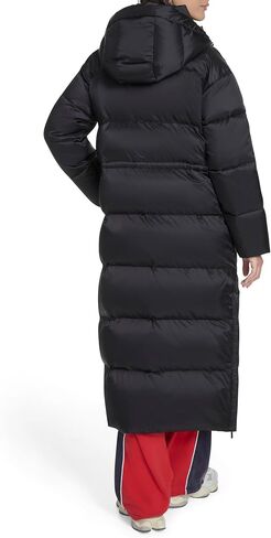 Champion womens Cinch Waist Long Hooded Puffer in Saudi Arabia