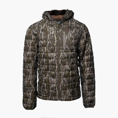 سترة Gator Waders الرجالية الركامية - منتفخ صيد خفيف الوزن معزول ومقاوم للرياح مع غطاء للرأس - مُصنف للطقس البارد من 0 إلى 45 درجة فهرنهايت in Kuwait