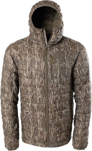 سترة Gator Waders الرجالية الركامية - منتفخ صيد خفيف الوزن معزول ومقاوم للرياح مع غطاء للرأس - مُصنف للطقس البارد من 0 إلى 45 درجة فهرنهايت in Kuwait