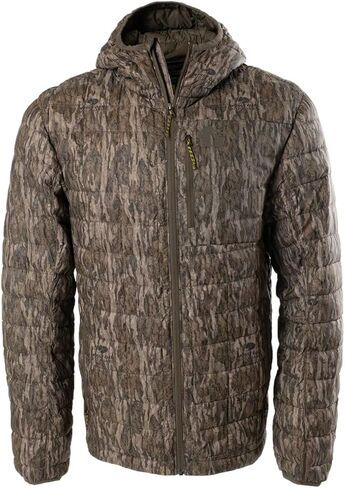 سترة Gator Waders الرجالية الركامية - منتفخ صيد خفيف الوزن معزول ومقاوم للرياح مع غطاء للرأس - مُصنف للطقس البارد من 0 إلى 45 درجة فهرنهايت in Kuwait