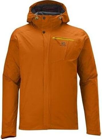 Salomon Men's Semnoz Waterproof Jacket, Fall Orange, Large in Saudi Arabia