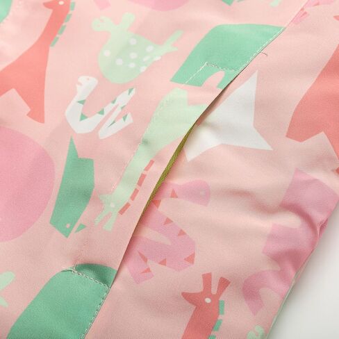 Kids' 2-in-1 Waterproof Raincoat with Detachable Fleece Lining | Warm Winter Jacket for Girls, Windproof Hooded in Kuwait