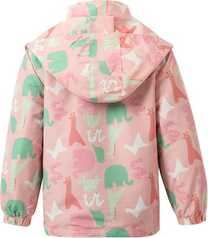Kids' 2-in-1 Waterproof Raincoat with Detachable Fleece Lining | Warm Winter Jacket for Girls, Windproof Hooded in Kuwait