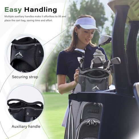 Golf Cart Bag with 14-Way Divider Top, Ample Storage Space, Men's Golf Bag with Handles and Umbrella Holder in Saudi Arabia
