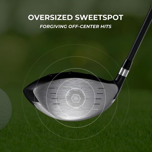 Titanium Driver Golf Club, Loft Lightweight Graphite Shaft, Oversized Sweet Spot, Aerodynamic, USGA Conforming Mens Driver + Deluxe Headcover in Saudi Arabia