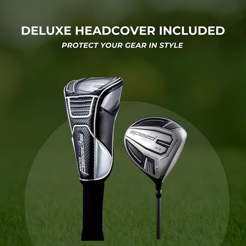 Titanium Driver Golf Club, Loft Lightweight Graphite Shaft, Oversized Sweet Spot, Aerodynamic, USGA Conforming Mens Driver + Deluxe Headcover in Saudi Arabia