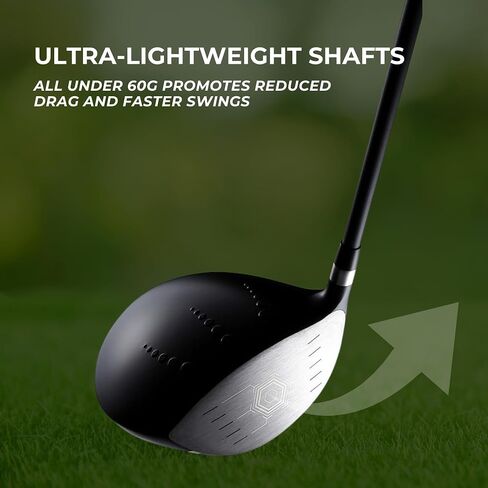 Titanium Driver Golf Club, Loft Lightweight Graphite Shaft, Oversized Sweet Spot, Aerodynamic, USGA Conforming Mens Driver + Deluxe Headcover in Saudi Arabia