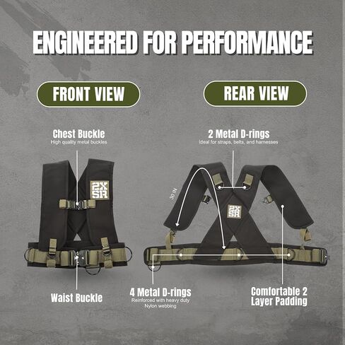 Pull Harness with Drag Strap Kit - Heavy Duty Training Harness, 1000LBS Capacity, One Size Fits Most, Padded Shoulders for Pulling Exercises, Sports Performance Speed, Strength Military Training in Saudi Arabia