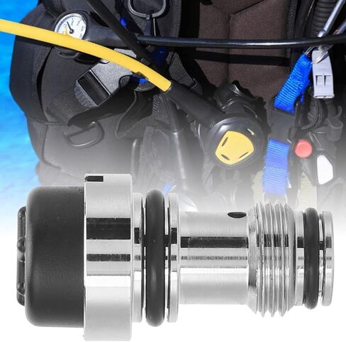 BCD Power Inflator Adapter, Chrome Plated Brass Core Diving Exhaust Valve Nipple Replacement Scuba Diving Replacement for BCD Power Inflator K Shaped Valve in Saudi Arabia