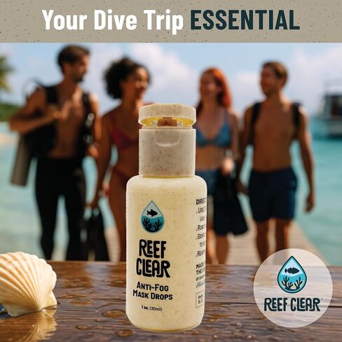 Powerful Anti-Fog Mask Drops Supporting 3X Plastic Clean-Up with Each Bottle. Tear-Free, Plant-Sourced, Reef-Safe, in a Bio-Plastic Bottle for Masks, Goggles, Snorkeling, Scuba Diving, and More. in Saudi Arabia