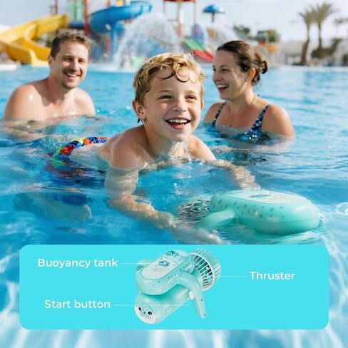 Underwater Scooter for Family Fun Time, Long Battery Life Sea Scooter for Swimming & Snorkeling, 2 Speed Modes Pool Scooter for Playing in The Pool & Water Park in Saudi Arabia