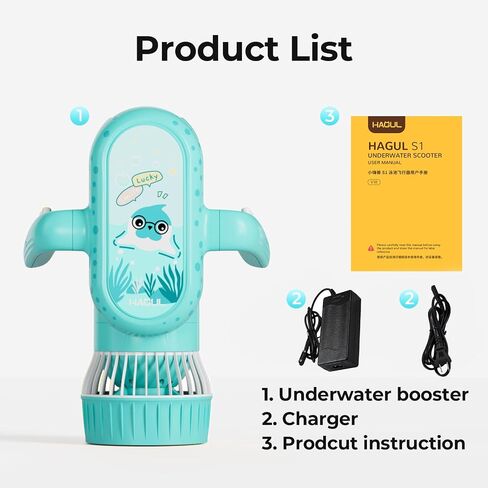 Underwater Scooter for Family Fun Time, Long Battery Life Sea Scooter for Swimming & Snorkeling, 2 Speed Modes Pool Scooter for Playing in The Pool & Water Park in Saudi Arabia