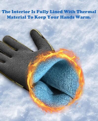 XUKER Neoprene Water Gloves, Winter Fleece-Lined Five Finger Warm Wetsuit Winter Gloves for Scuba Diving Snorkeling Surfing in Saudi Arabia