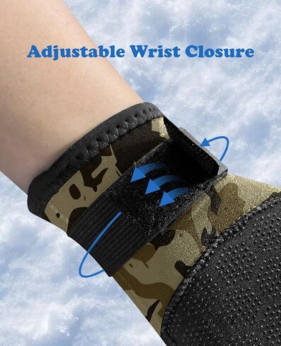 XUKER Neoprene Water Gloves, Winter Fleece-Lined Five Finger Warm Wetsuit Winter Gloves for Scuba Diving Snorkeling Surfing in Saudi Arabia