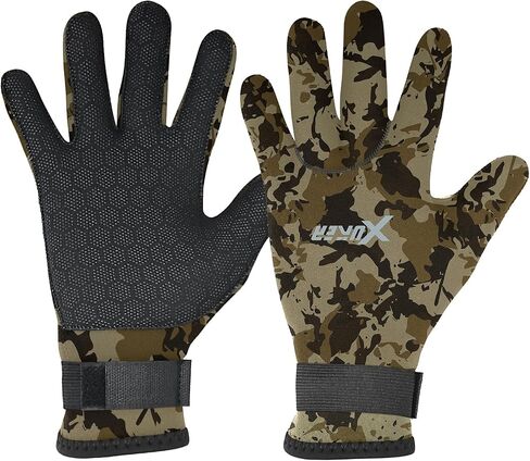 XUKER Neoprene Water Gloves, Winter Fleece-Lined Five Finger Warm Wetsuit Winter Gloves for Scuba Diving Snorkeling Surfing in Saudi Arabia