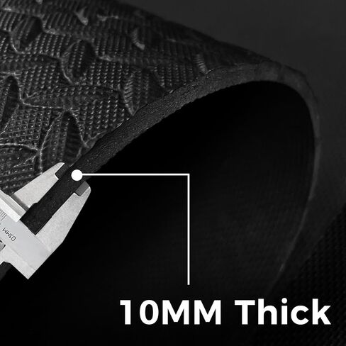 4x6ft Gym Floor Mat 10mm Thick - Large TPE/NPE Foam Workout Mat for Home Gym, Garage Floor, Yoga & Exercise - Non-Slip Eco-Friendly Fitness Mat (Black) in Kuwait