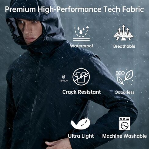 HOTSUIT Sauna Suit for Men Weight Loss Sweat Suit Boxing Exercise Sweat Sauna Jacket Pants in Saudi Arabia
